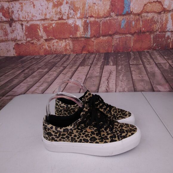 LAM Leopard Print Memory Foam Platform Sneakers Size 7.5 - Picture 4 of 8